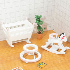 1/12 Mini Babys' Room Set for Miniature Scene Models  DIY Dollhouse Free Combination assembly Scene Model