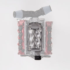 Dynamic Visual Supercharger Engine Model  DIY Assembly Toy RC 1:10 Scale CNC with Metal Moving Parts