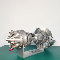 3D Prrinted Turbofan Engine Assembly Aircraft Engine Model Educational Tool TR 900 (Silver/150PCS)