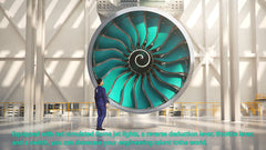 Nacelle Thrust Reverser Turbofan Engine Model 3D Printed High-end boy technology ornaments gift with light Finished version