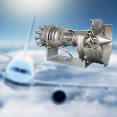 3D Prrinted Turbofan Engine Assembly Aircraft Engine Model Educational Tool TR 900 (Silver/150PCS)