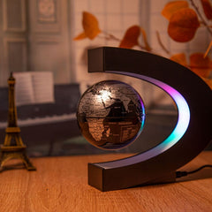 Magnetic Levitation Globe C-Shape with LED Lights Desktop Decor