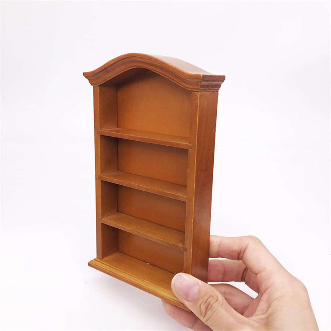 1/12 Scale Mini Floor Bookshelf for Miniature Scene Models Dollhouse Accessories DIY Christmas Gift Assembly