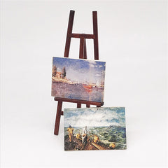 1/12 Scale Miniature Easel with Two Paintings  Dollhouse Accessories DIY Christmas Gift Assembly