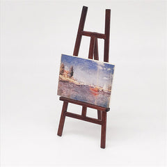 1/12 Scale Miniature Easel with Two Paintings  Dollhouse Accessories DIY Christmas Gift Assembly