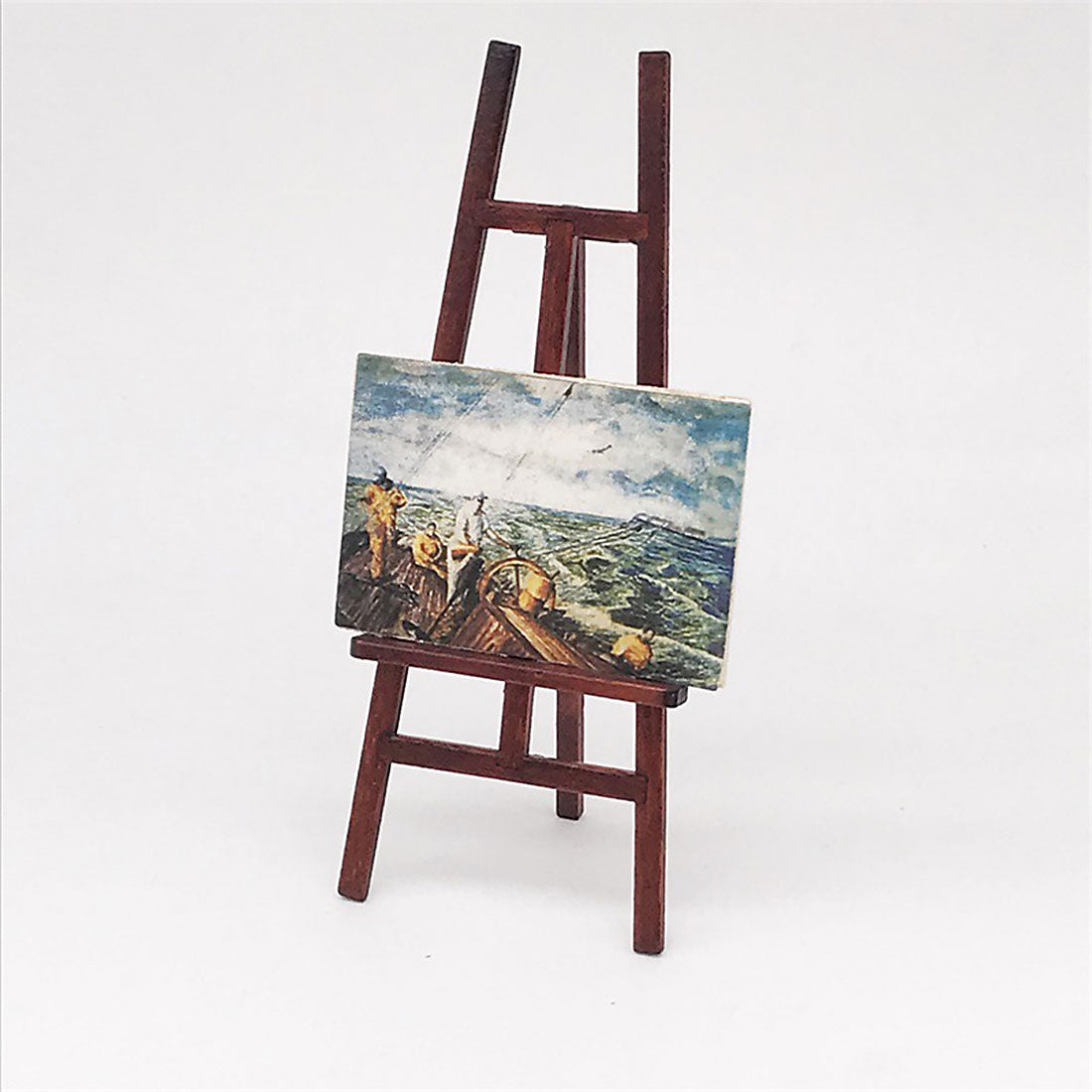 1/12 Scale Miniature Easel with Two Paintings  Dollhouse Accessories DIY Christmas Gift Assembly