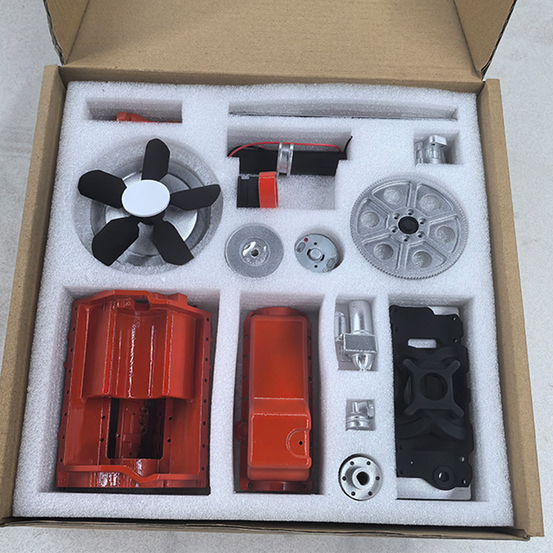 V8 Internal Combustion Engine Model 3D Printed Simulated Electric Kit 1/6 Scale Suitable for Chevrolet model cars