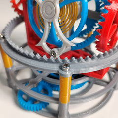 3D-gedrucktes Tourbillon-Uhrwerkmodell, mechanisches Uhrwerk-Tischmodell, DIY-Montagemodellbausatz 